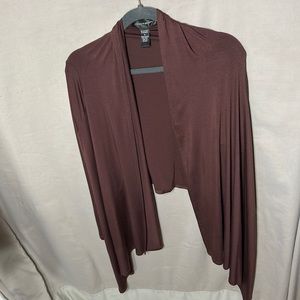 Women’s cardigan, Cable & Gauge, (S), long sleeve, brn., 95% Viscose, 5% Spandex